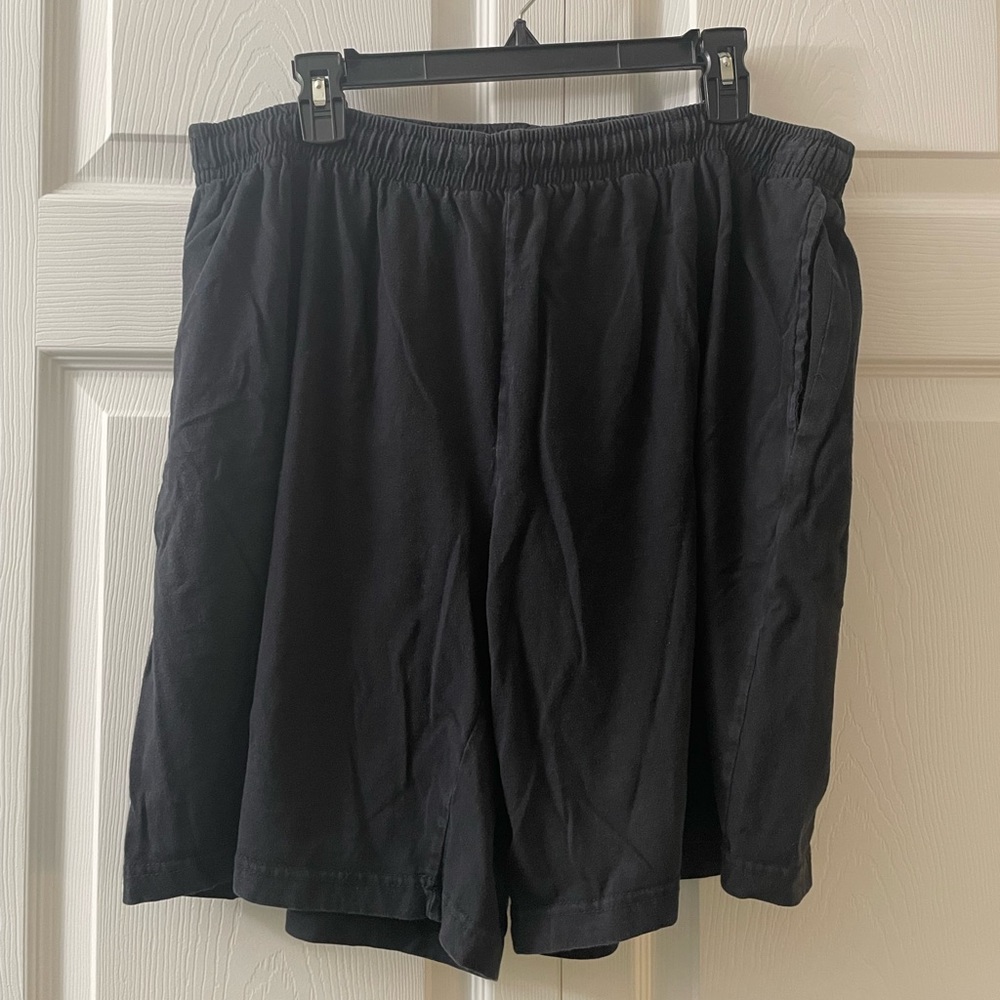Open trails black drawstring shorts